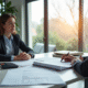 Conseiller financier professionnel avec client dans un bureau lumineux